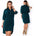 Irregular plus size shirt dress