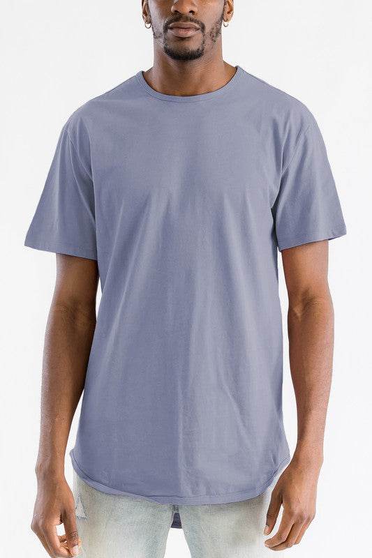 Extended Scallop Round Neck Tshirt