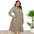 Large Size Women's Round Neck Lace Knitted Dress