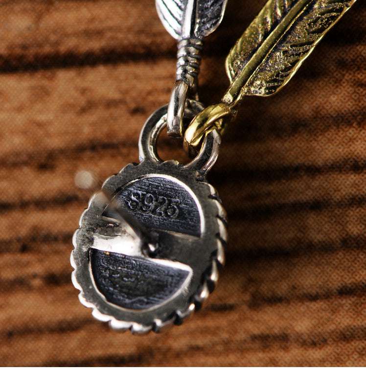 Sterling Silver Vintage Indian Feather Earrings