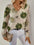 Elegant Bohemian Floral V-neck Long Sleeve Fashion Printed Sweater