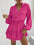 Long sleeve button front ruffle dress