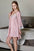 4 pieces Pink with lace High-End Silk pajama sets