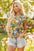 Scout Floral Tiered Flutter Sleeve V Neck Top