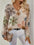 Elegant Bohemian Floral V-neck Long Sleeve Fashion Printed Sweater