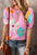 Macy Flower Print Bubble Sleeve Tee