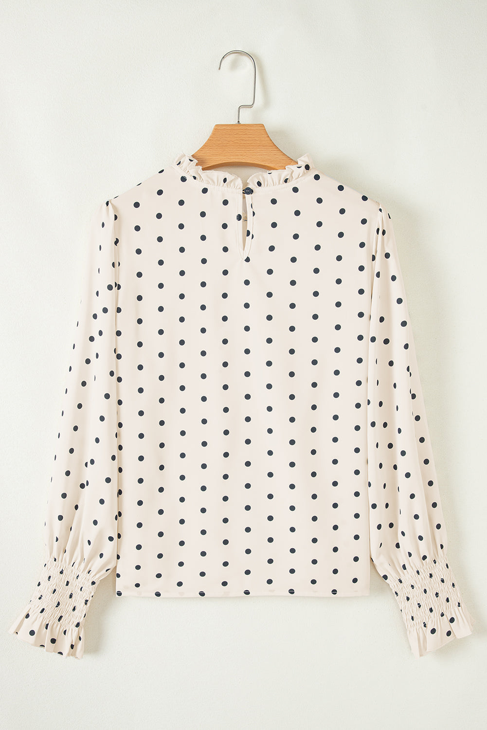 Catalina Polka Dot Lantern Sleeve Blouse