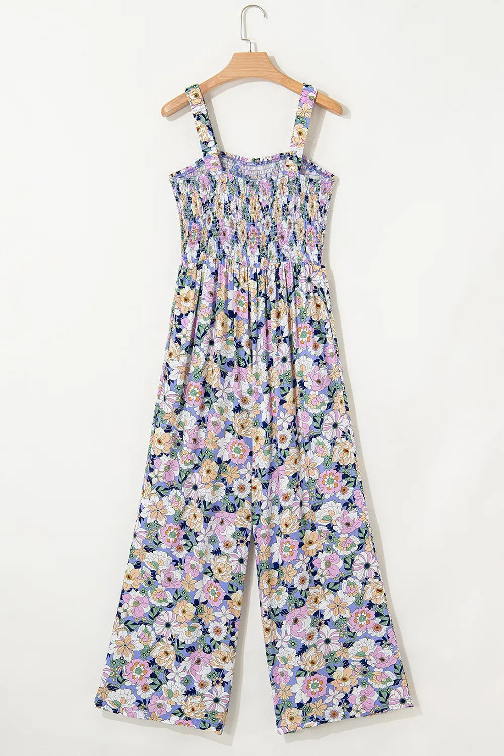 Bloom & Breeze Floral Smocked Jumpsuit