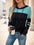 Color Block Drawstring Hoodie Sleeve