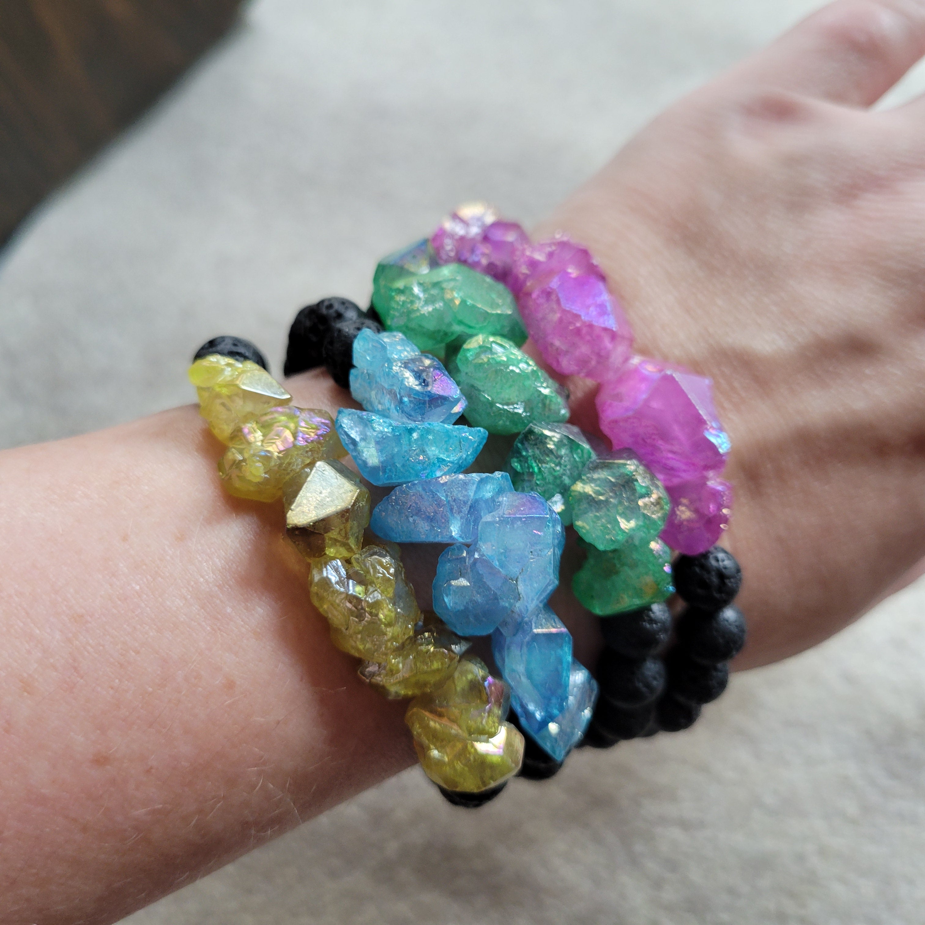 Aura Quartz Stretch Bracelet