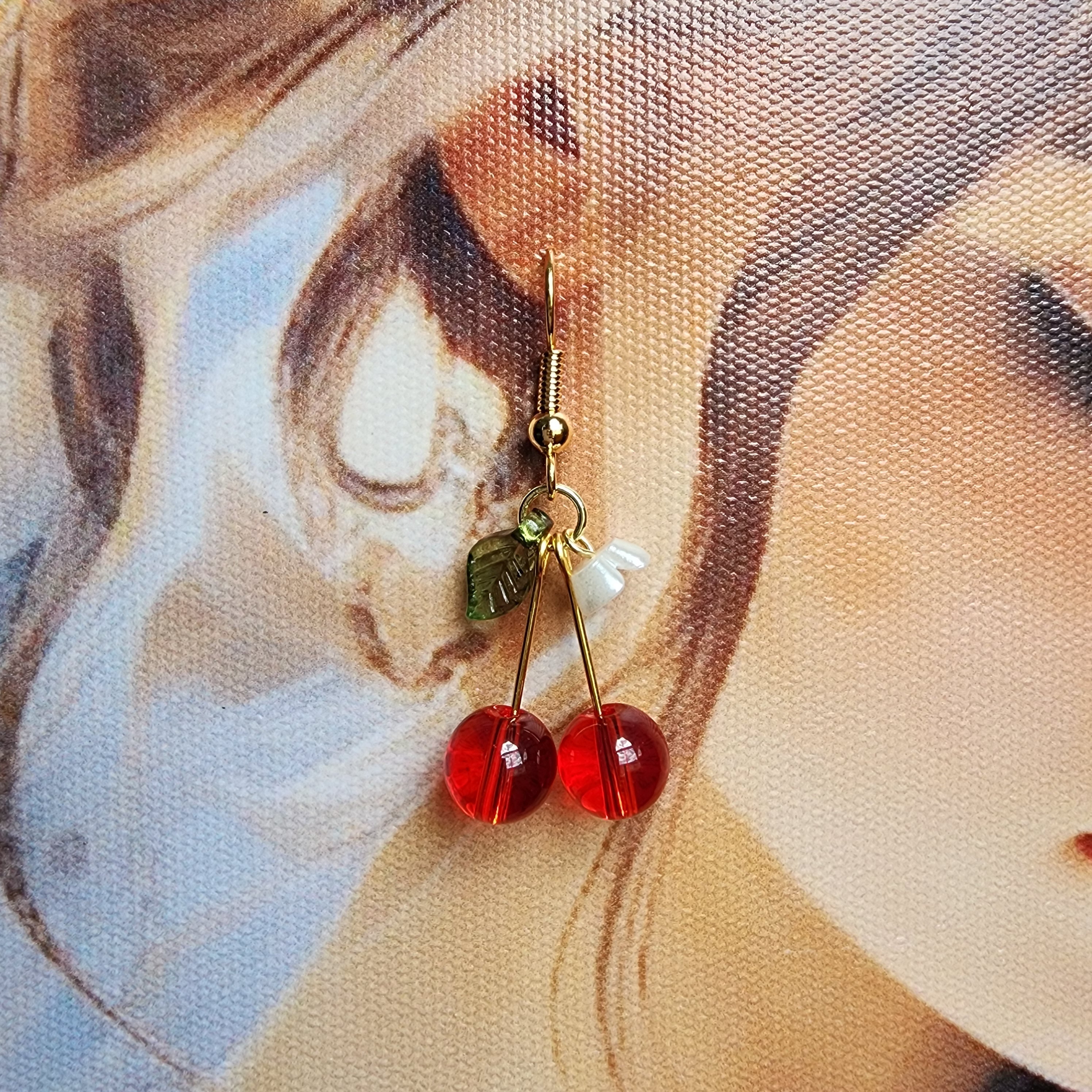 Cherry Earrings | Fruit Dangle Earrings