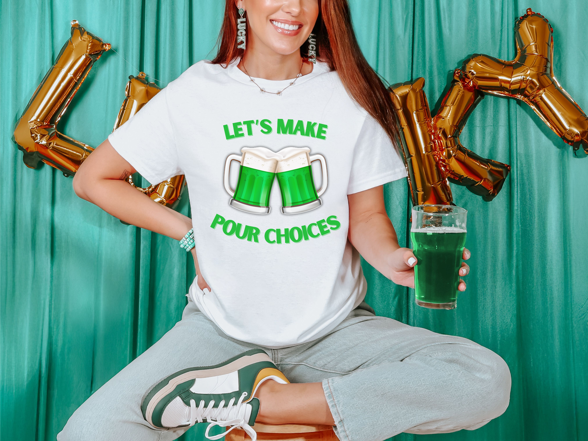 Let's Make Pour Choices" St. Patrick's Day T-Shirt – Fun, Bold & Ready for the Shenanigans!