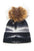 Large Genuine Fur Pom Tie Dyed Beanie