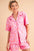 Flower Short Sleeve Shirt Pajamas Set
