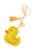 Yellow Duck Rhinestone Pillow Key Chain