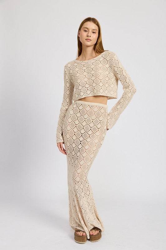 MERMAID MAXI CROCHET SKIRT