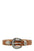 Etched Buckle Faux Leather Belt