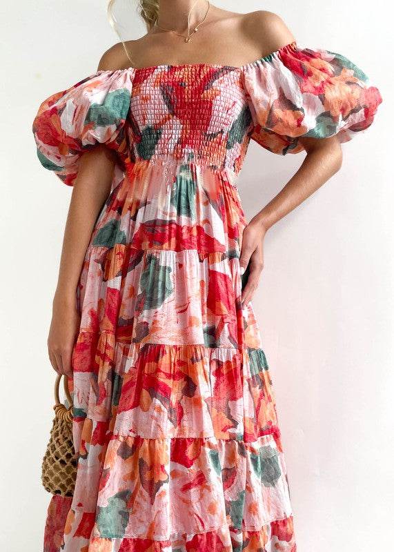 Women's Dress Off Shoulder High Waist Dress