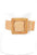 Bamboo Square Buckle Faux Straw Elastic Belt