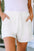 Zahra Waffle Knit Lace-up High Waist Wide Leg Casual Shorts