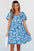 Azalea Floral Puff Sleeve Babydoll Mini Dress