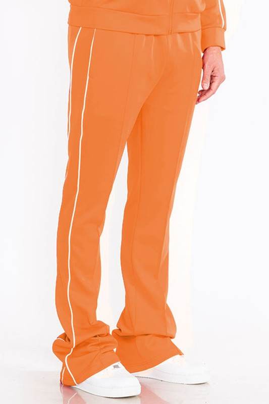 Mens Side Pipe Stacked Flare Pants