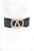 Crystal Logo Buckle Elastic Belt