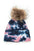 Tie Dyed Natural Natural Genuine Fur Pom Beanie