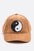 Yin Yang Patch Faux Suede Cap