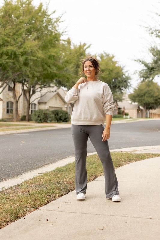 The Cassie Charcoal Bootcut Leggings Round 2
