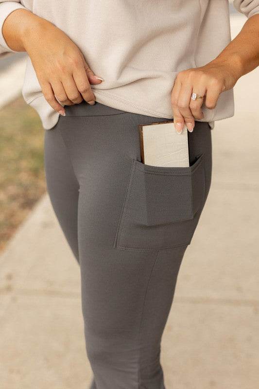 The Cassie Charcoal Bootcut Leggings Round 2