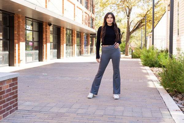 The Cassie Charcoal Bootcut Leggings Round 2