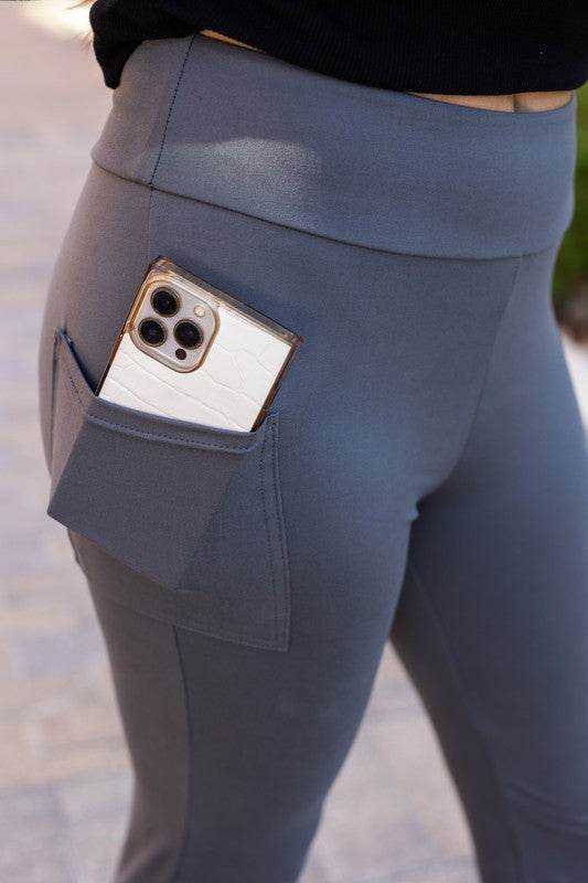 The Cassie Charcoal Bootcut Leggings Round 2