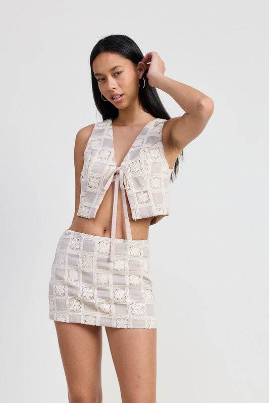 MINI JACQUARD SKIRT