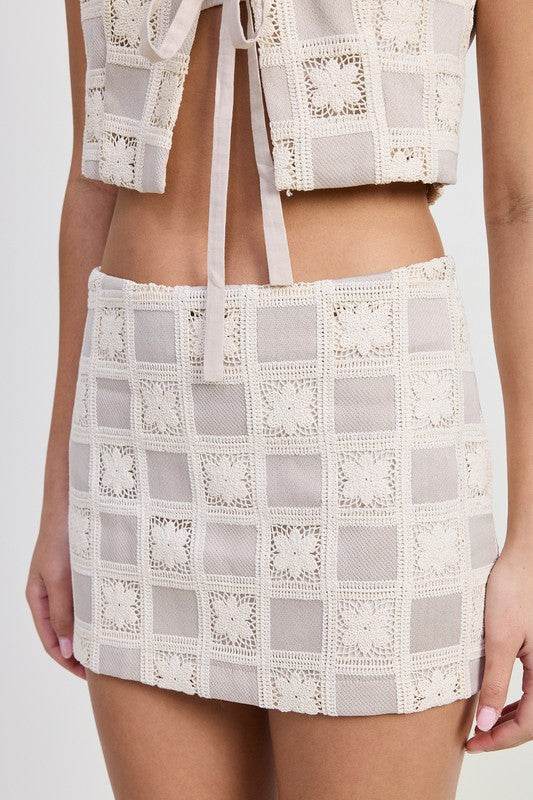 MINI JACQUARD SKIRT