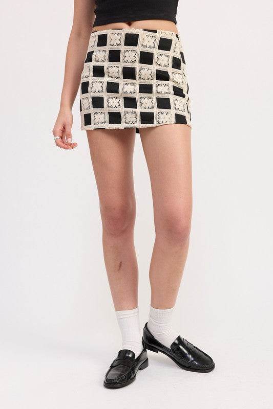 MINI JACQUARD SKIRT