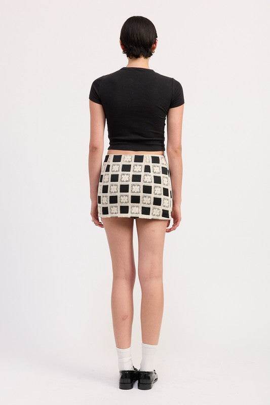 MINI JACQUARD SKIRT