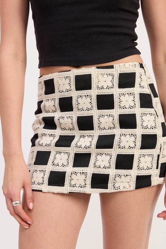 MINI JACQUARD SKIRT