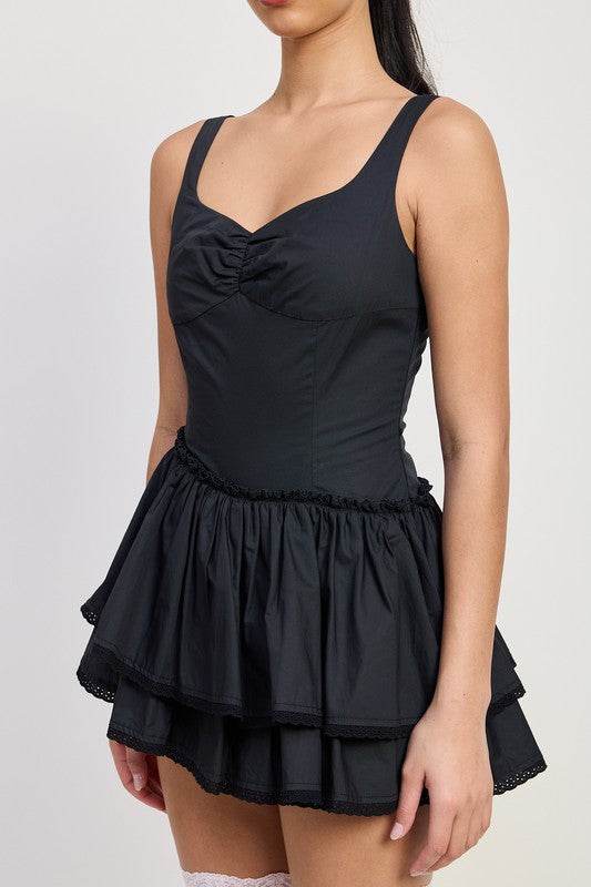 MINI ASYMMETRICAL SLEEVELESS DRESS