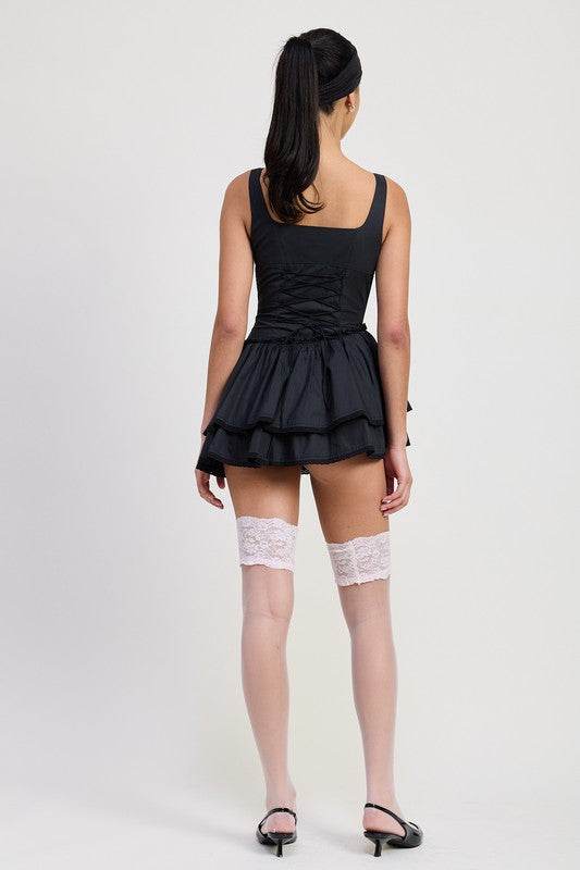 MINI ASYMMETRICAL SLEEVELESS DRESS