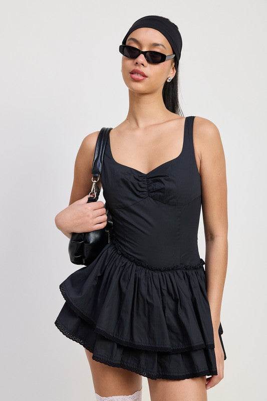 MINI ASYMMETRICAL SLEEVELESS DRESS