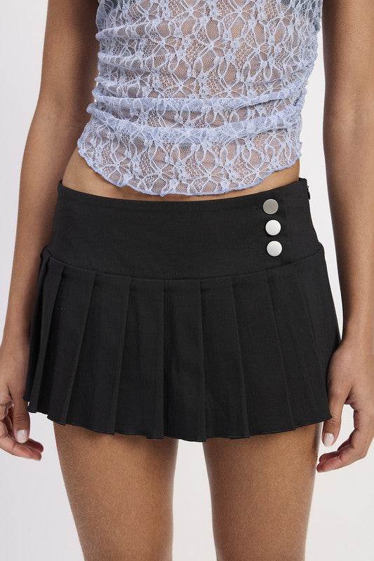 PLEATED MINI SKORT