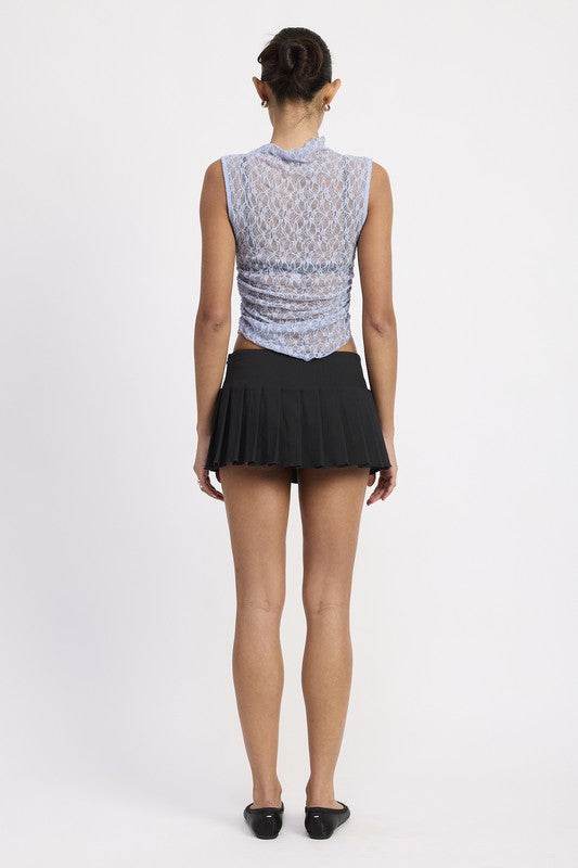 PLEATED MINI SKORT
