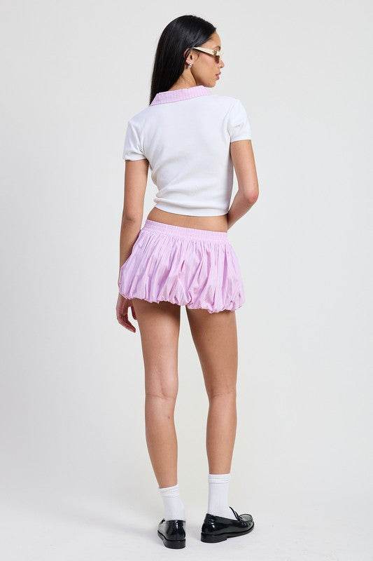 BUTTON DOWN SHIRT WITH CONTRASTED COLLAR