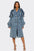 Ruffled Denim Trench Coat