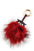 Leather Owl Fur Pom Key Charm