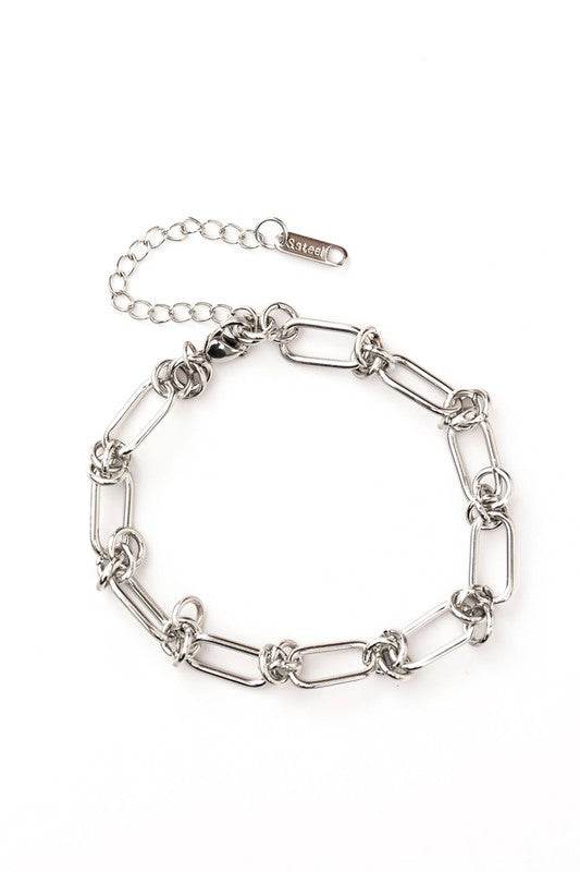 18K STAINLESS STEEL BARBED WIRE CHAIN BRACELET