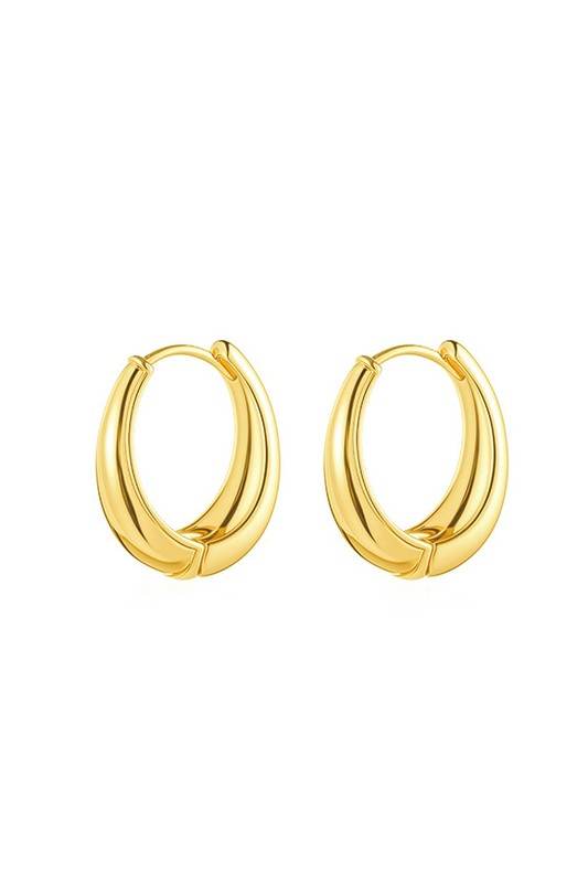 14K STAINLESS STEEL EVERYDAY HUGGIE EARRINGS