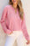 Ashlynn Flower Detail Knitted Notched Neck Sweater