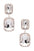 Square Drop Crystal Earrings